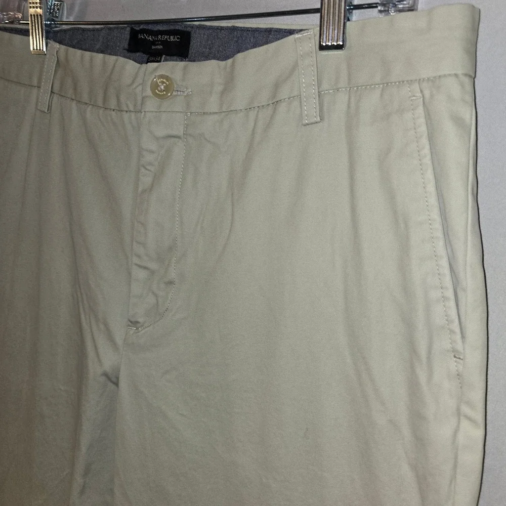Banana Republic Chinos 36x34 Mens Khaki Dawson Straight Leg Cotton Pants